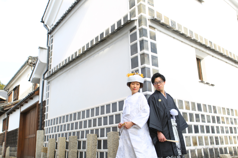 白無垢で角隠し撮影☆