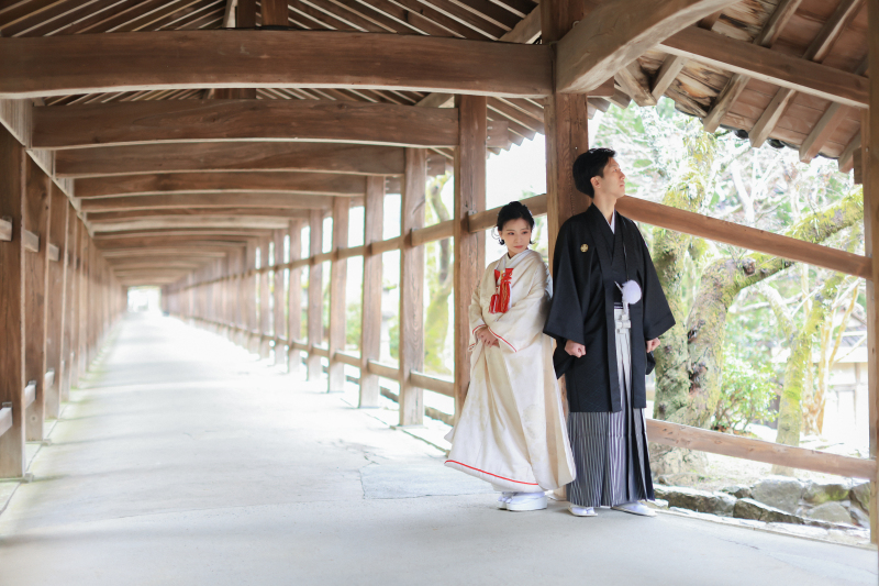 白無垢で吉備津神社へ！