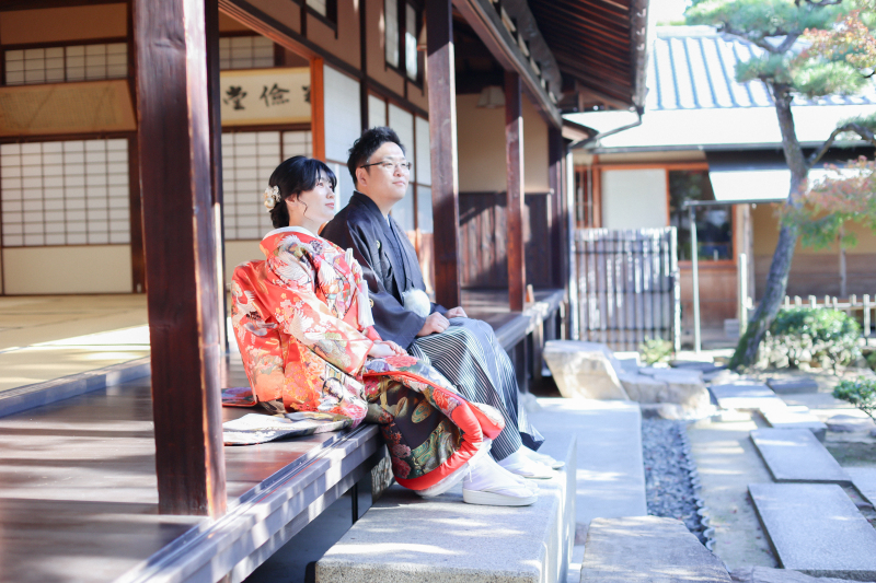 色打掛に掛け替えて撮影