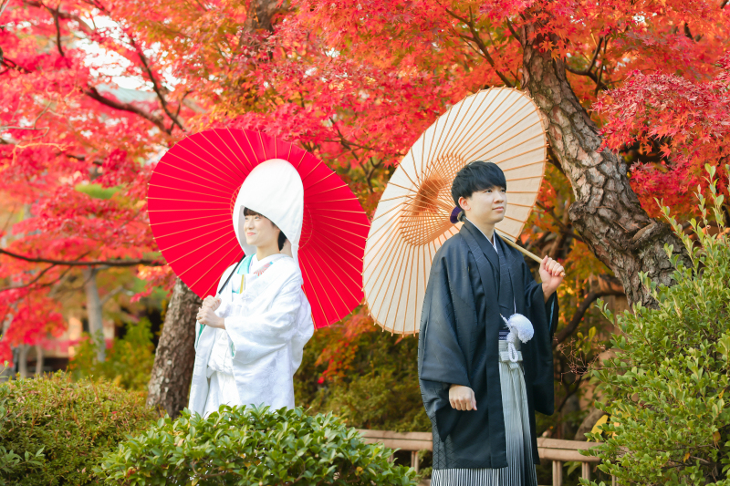 和傘を使って♪