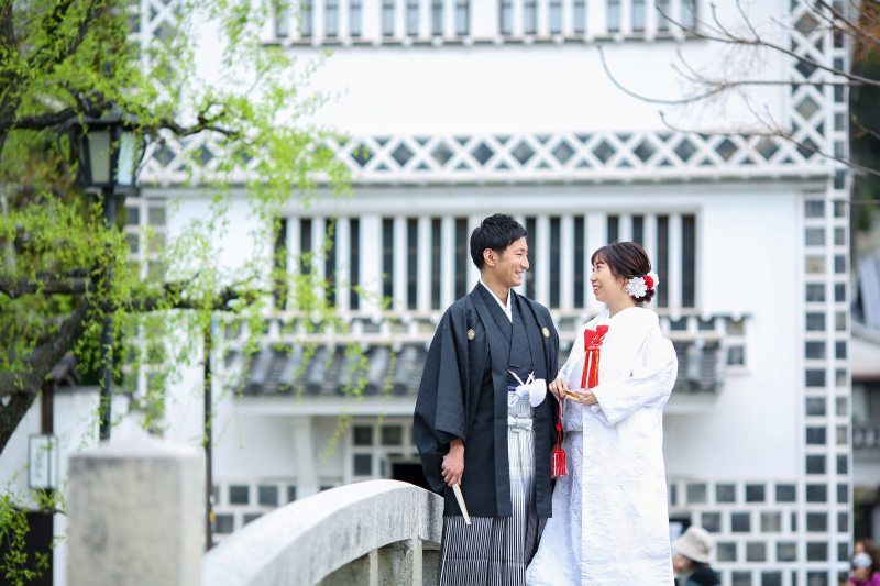 美観地区店の中橋で♡