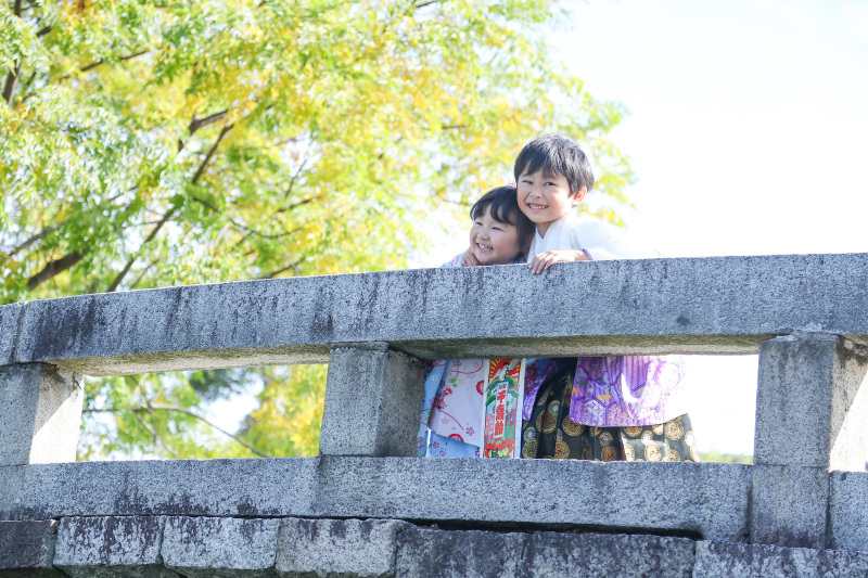 中橋の上で仲良く(*^^*)
