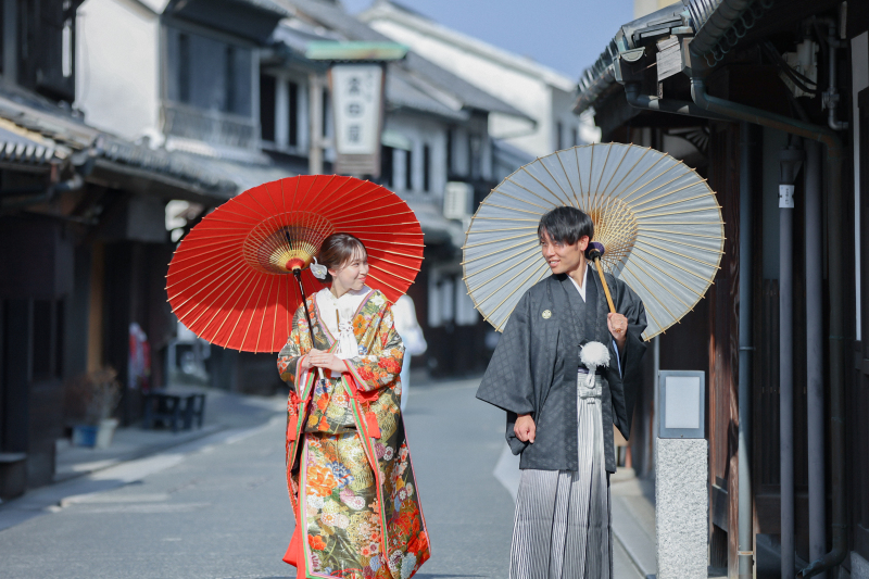 歴史ある町並みで