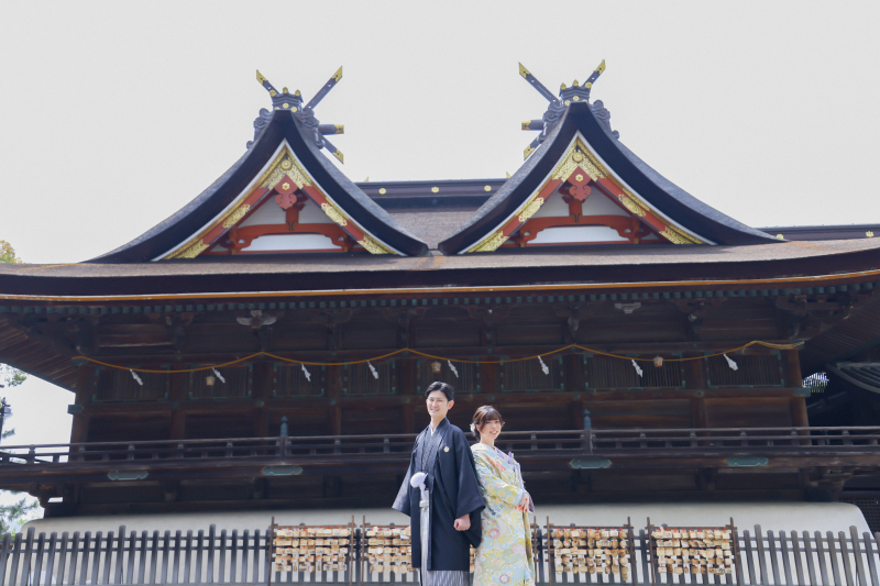 吉備津神社で撮影スタート!