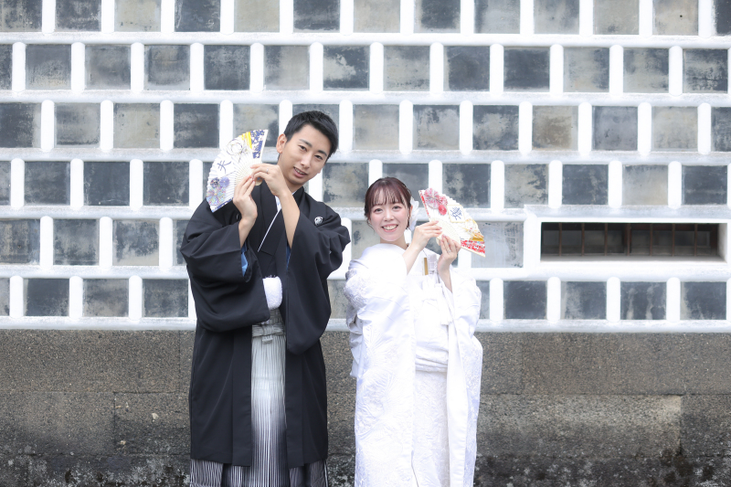 扇子を使用して♪