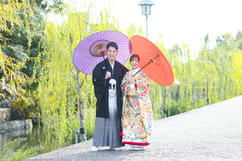 美観地区で和装ロケーション♪