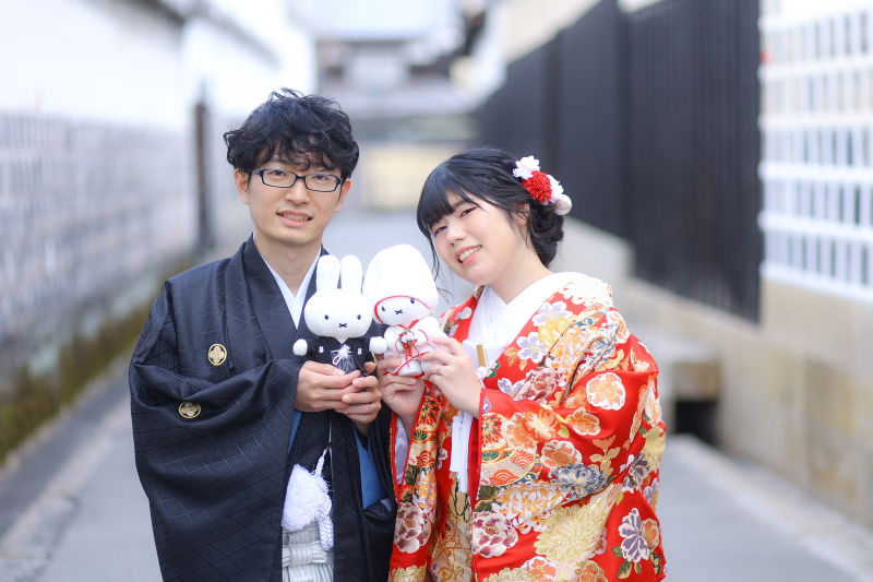 新郎新婦になったミッフィーちゃんと一緒に♡