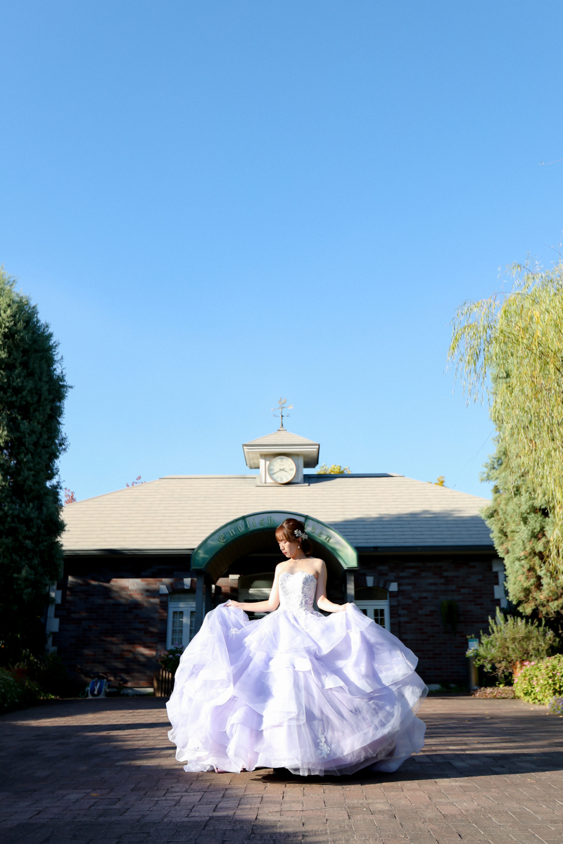 ドレスをふんわり♪