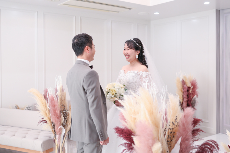 洋装でチャペル撮影