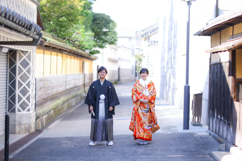 色打掛へお着替えして美観地区へ♪