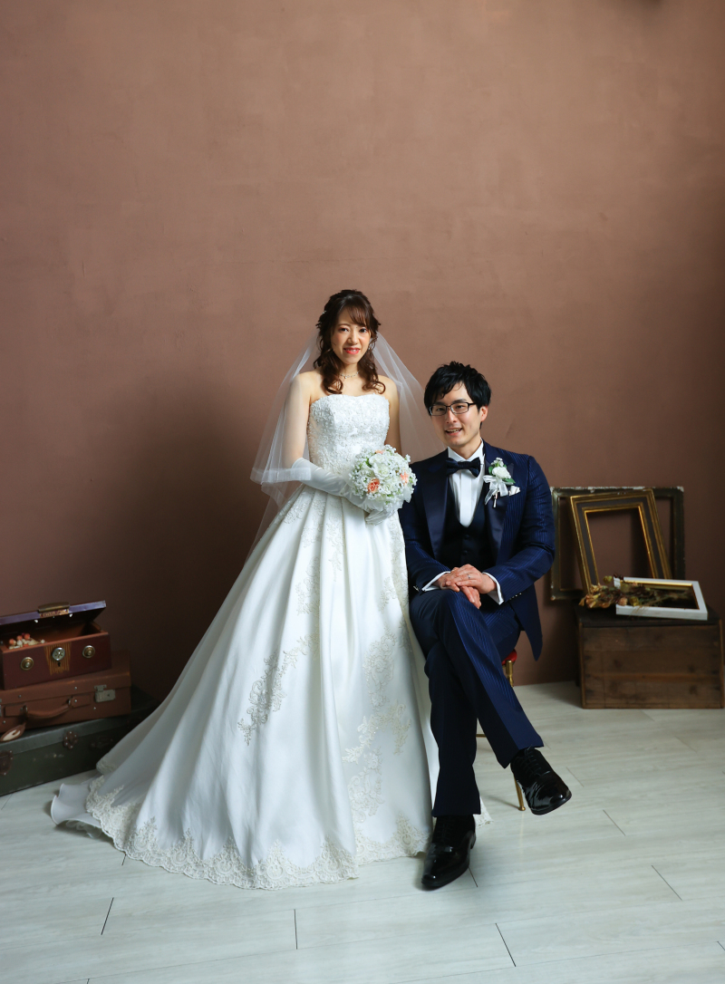 洋装はスタジオ撮影