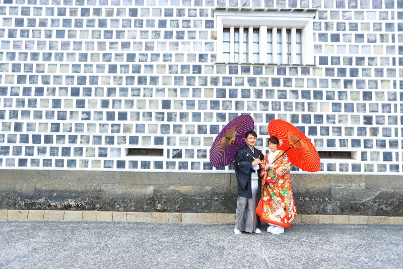 名物、なまこ壁で撮影