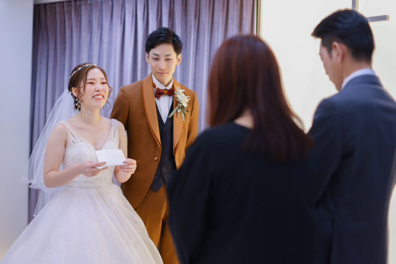 新婦様からご両親様へお手紙