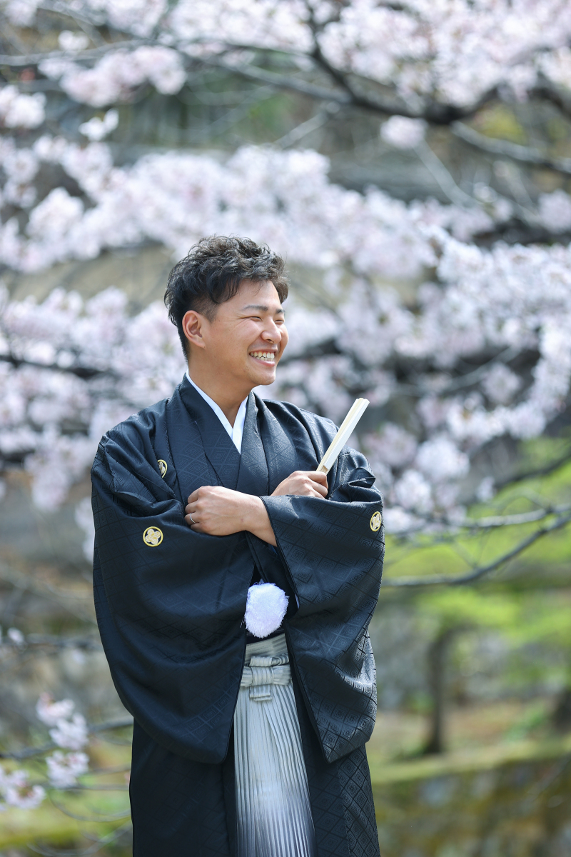 新郎様桜ショット☆