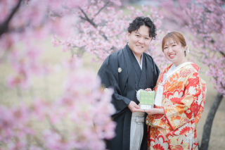 河津桜&times;美観地区撮影