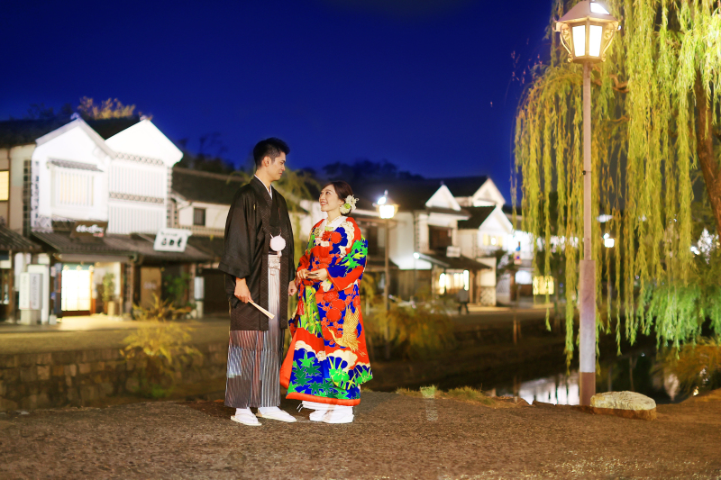 街並みを背景に