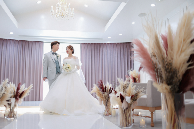 チャペルで撮影スタート!