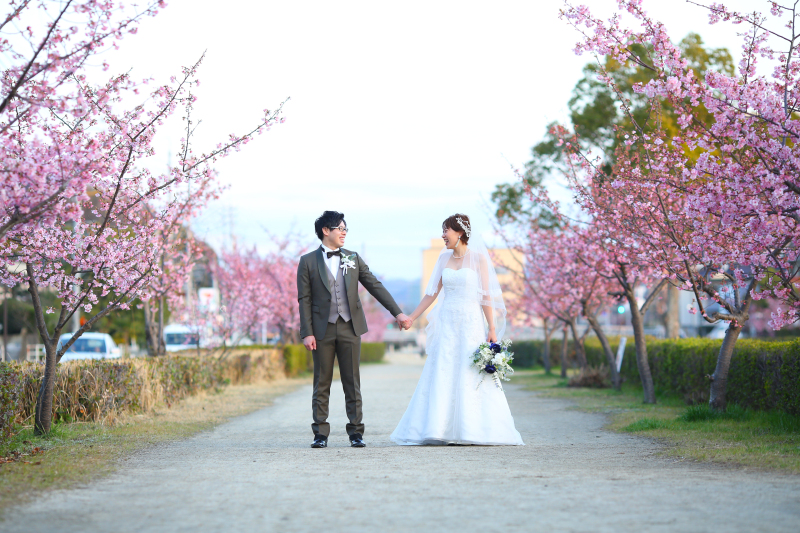 河津桜とウェディング
