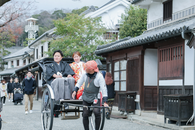 人力車に乗って