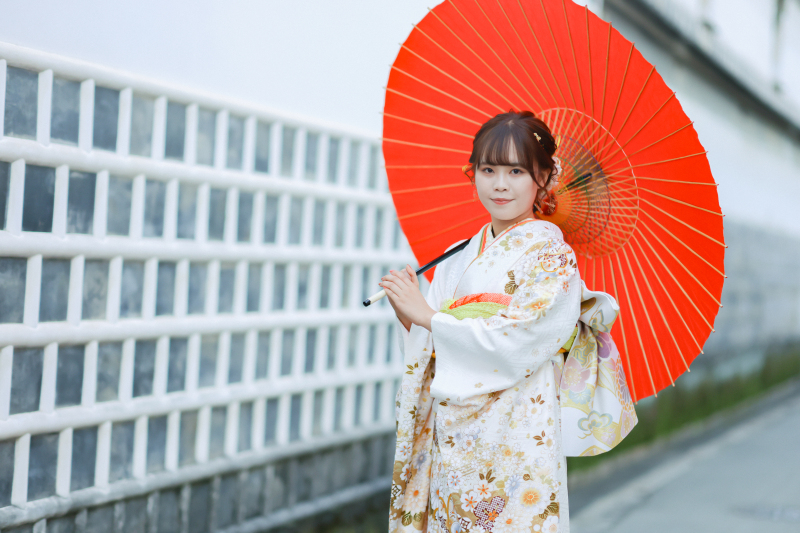 和傘を持って❀