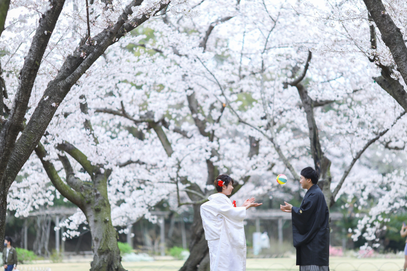満開の桜の下で♡