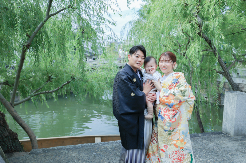 お子様と一緒に美観地区で撮影♪