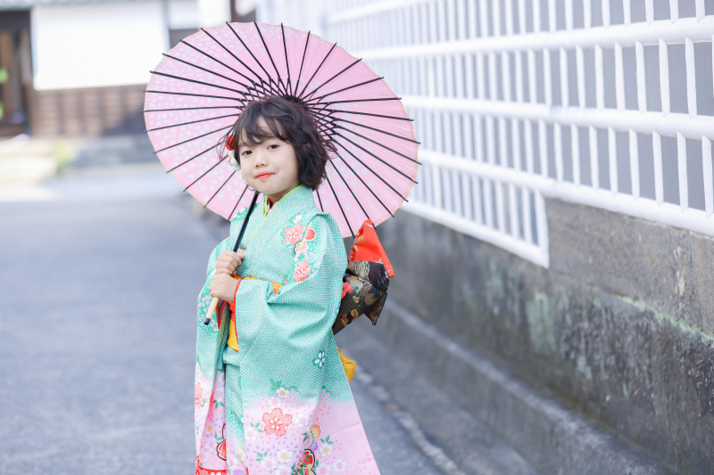 和傘を持って♡