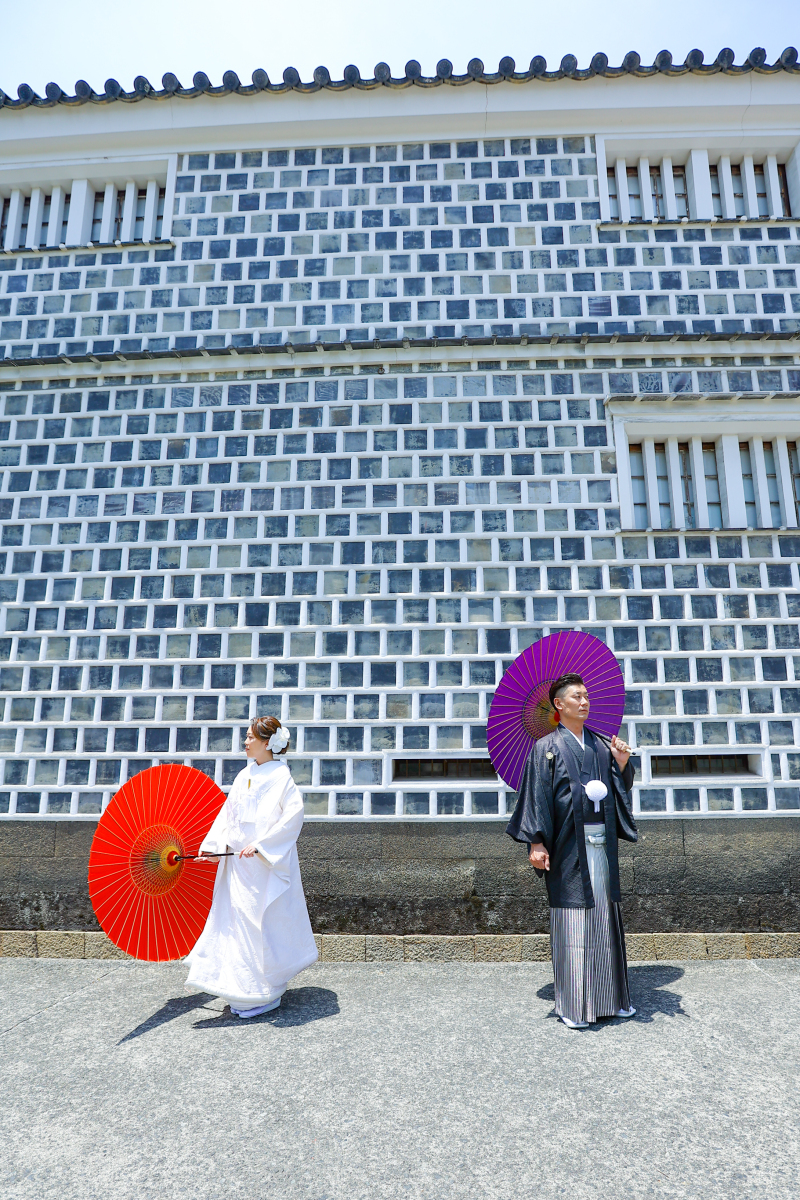 和傘となまこ壁