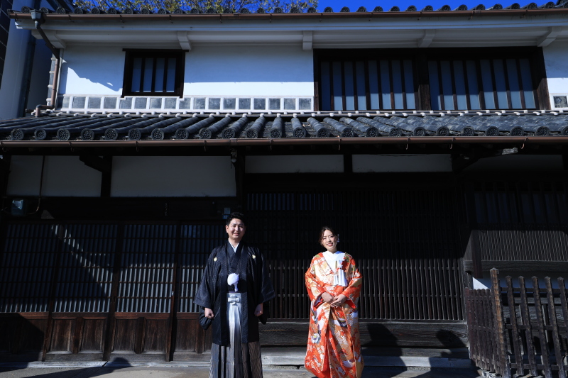 まずは和装で美観地区撮影♪