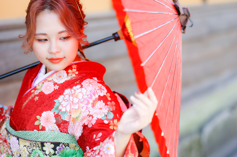 和傘を持って☆