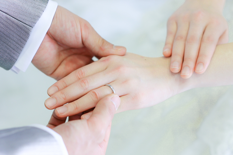指輪の交換
