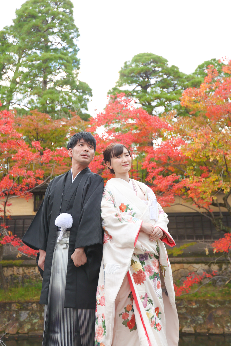 紅葉を背景に美観地区×倉敷アモルで撮影♥