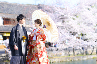 【2026年桜撮影】和装1点 美観地区×桜ロケーション〈3/27～4/8〉｜毎年人気の桜シーズン＊