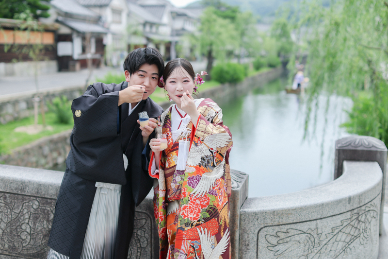 【夏限定】倉敷美観地区 食べ歩きフォトプラン★観光気分を楽しむ和装ロケーション撮影〈~8月31日までの撮影限定〉