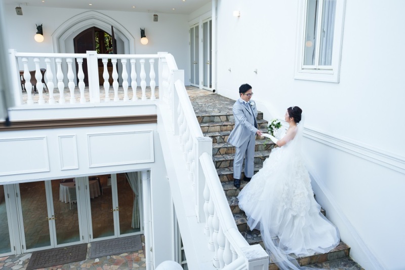 バルコニーにて!