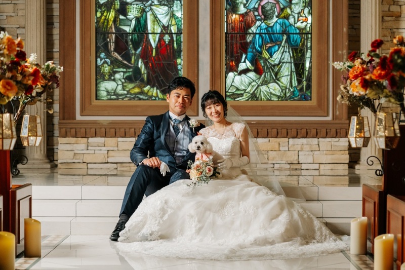 チャペルで愛犬と！