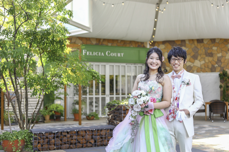 プライベートガーデンで撮影スタート