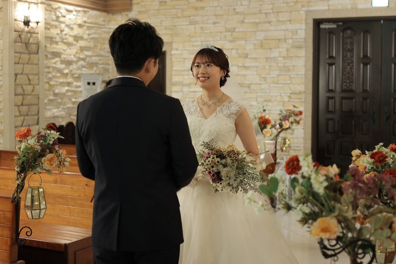 チャペルでおふたりの対面♡