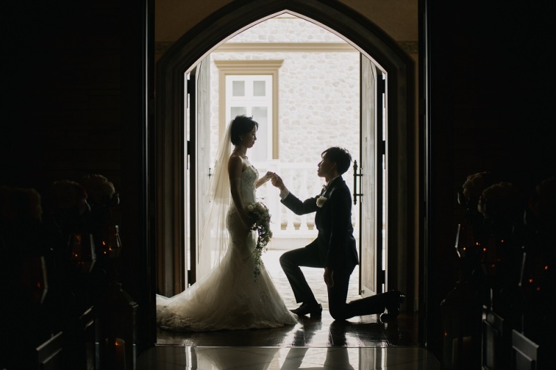 シルエットショットも