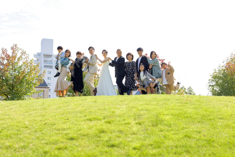 家族で並んでポーズ!