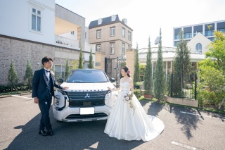 大切な愛車と一緒に・・・｜ウェディングドレス×色打掛◇スタジオフォト