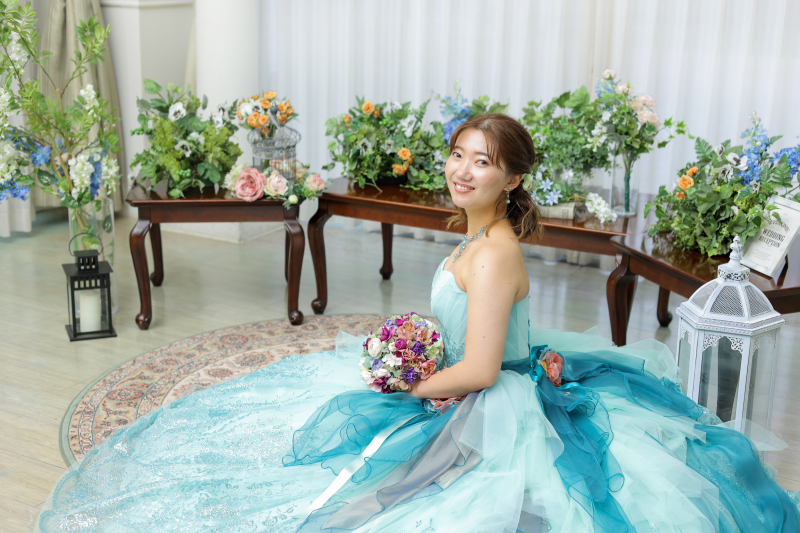 お花たっぷりお座りショット✷