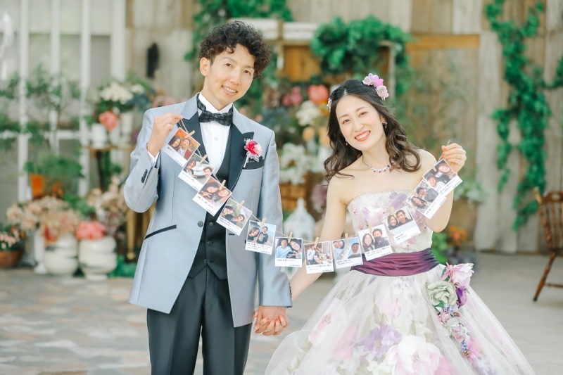 思い出のお写真のガーランドで