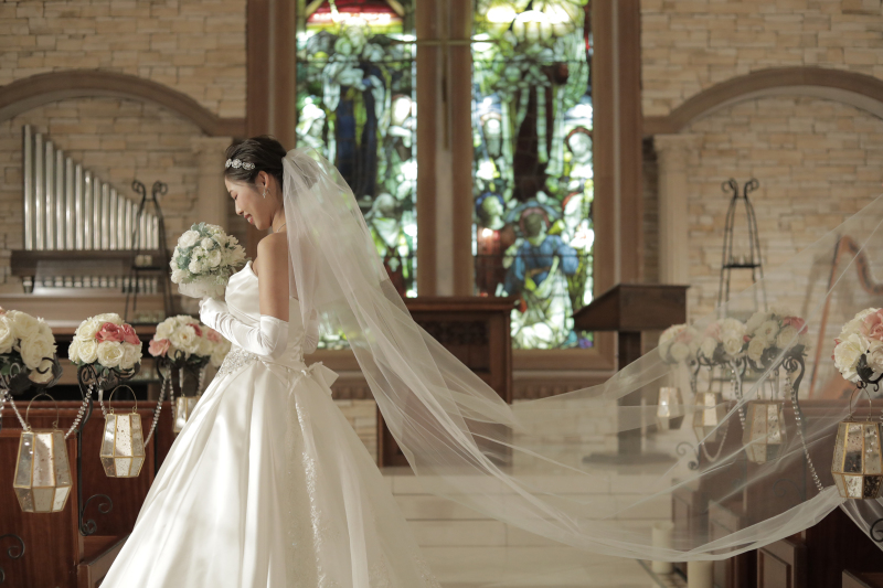 チャペルでのこだわりのベールショット