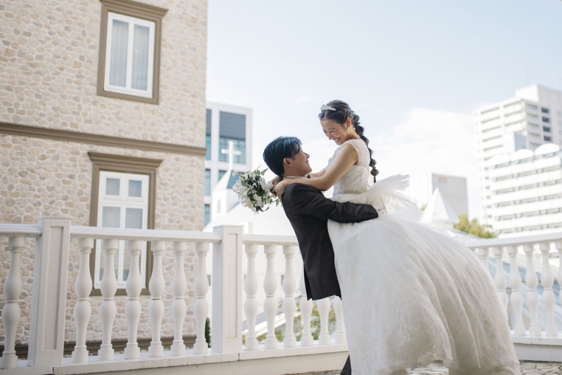 おふたりのはじける笑顔☀