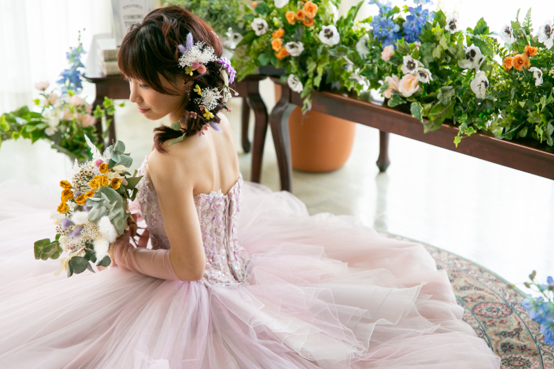 ヘッド材やブーケもこだわって