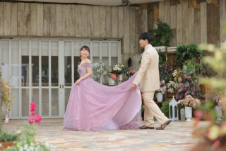 ふわふわプリンセスな一日♡｜ウェディングドレス×カラードレス◇スタジオ撮影