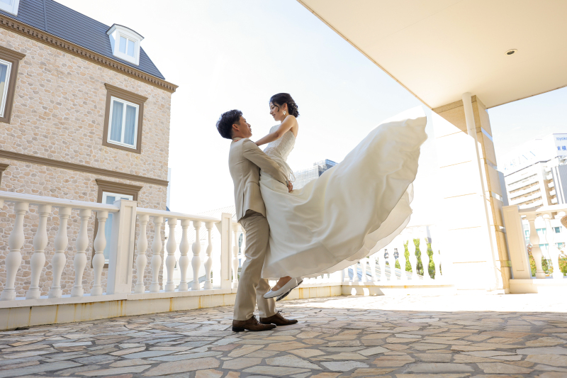 開放感溢れる抱っこフォト♡