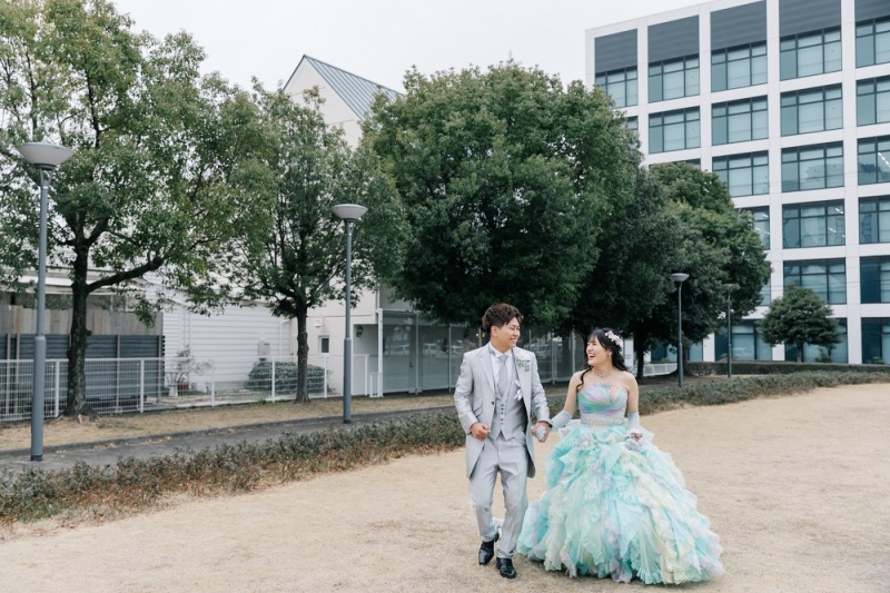 スタジオ横の公園にて