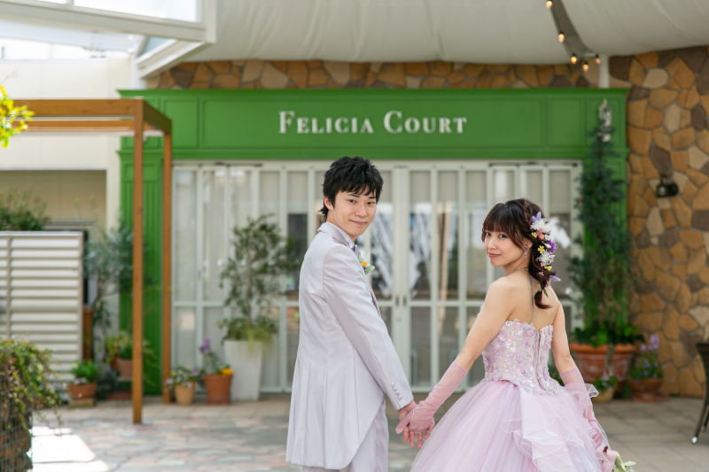 ガーデンで仲良しショット